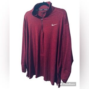 Nike Dri-Fit Maroon Athletic Long Sleeve Top